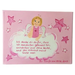 Schutzengelbild Schutzengel Bild für Mädchen zur Taufe Geburt