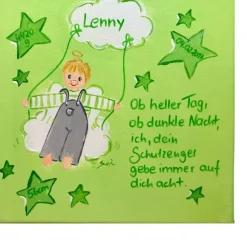 Schutzengelbild Schutzengel Bild für Jungen zur Taufe Geburt