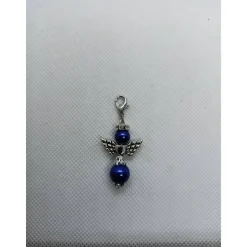 Schutzengelkarte in blau, Karte mit abnehmbaren Schutzengel + Spruch