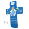 Schutzengelkreuz für Jungs Taufkreuz, Kinderkreuz Geschenk zur Taufe / Geburt