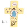 Schutzengelkreuz für Mädchen Taufkreuz, Kinderkreuz Geschenk zur Taufe / Geburt