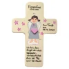 Schutzengelkreuz für Mädchen Taufkreuz, Kinderkreuz Geschenk zur Taufe / Geburt