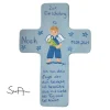 Schutzengelkreuz Junge Kinderkreuz Geschenk zur Einschulung