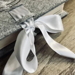 Schutzumschlag WUNSCHBESTICKUNG Gästebuch Fotoalbum Wollfilz personalisierbar