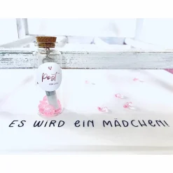 Schwangerschaft verkünden / Mädchen / Geschenk /Geschlecht verkünden / es wird ein Mädchen / Flaschenpost  / ich bin sch