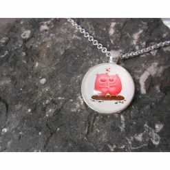 Schwein Schweinchen PIG  Cabochon verspielt Kette kawaii