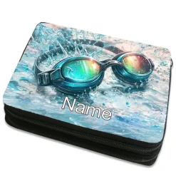 Schwimmen Federmäppchen inkl. Inhalt mit Name / personalisierbar
