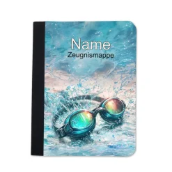 Schwimmen Zeugnismappe personalisiert | Zeugnismappe | Zeugnismappe mit Namen | Urkundenmappe