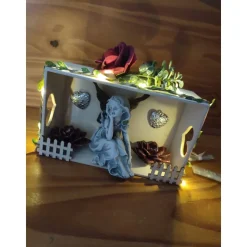 Süße Deko mit Elfe Dekoration Tischdeko 20x15 m.Beleuchtung