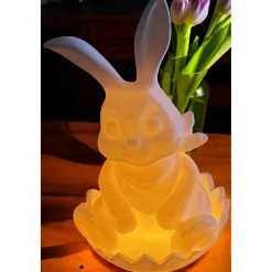 Süße Hasen aus umweltfreundlichem PLA – Deko-Hasen 19 cm hoch, 12 cm breit, 3D-gedruckt
