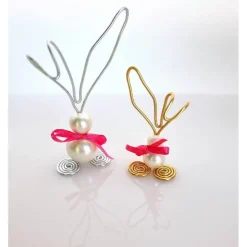 Süße Hasenfamilie Osterhasen Aludraht