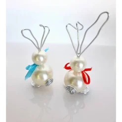 Süße Hasenfamilie Osterhasen Aludraht