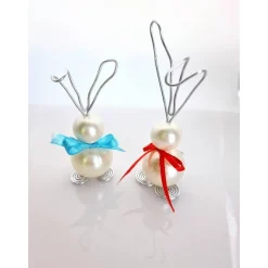 Süße Hasenfamilie Osterhasen Aludraht