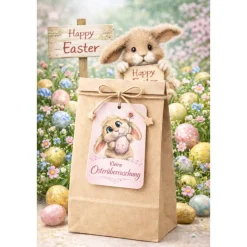 Süße Osterüberraschung S M L – Verspielte Ostergeschenk-Tüte mit liebevollen Extras