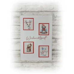 süße Weihnachts-Karte, Grußkarte zu Weihnachten, Weihnachtszeit, Handmade