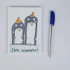 süße Weihnachtskarte mit Pinguinen - Din A6 Postkarte - Frohe Weihnachten
