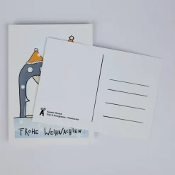 süße Weihnachtskarte mit Pinguinen - Din A6 Postkarte - Frohe Weihnachten