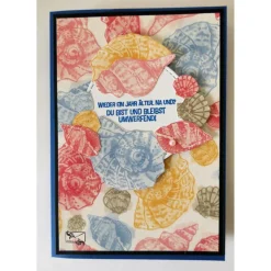 Sehnsucht nach Meer...? Glückwunschkarte mit Muscheln zum Geburtstag Handarbeit Unikat