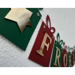 Sehr edle Girlande zu Weihnachten. Schriftzug 
