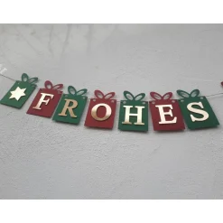 Sehr edle Girlande zu Weihnachten. Schriftzug 