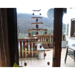 Sehr schöne Weihnachtspyramide Fensterpyramide Adventspyramide Pyramide aus Treibholz.