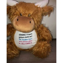 Sehr schöner bestickter Rind Kuh Stier Geburtsdaten, Geburtstag, Namen, Spruch, Geschenk