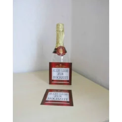 Sektflasche zum Befüllen – Originelle Geschenkbox für Geldgeschenke, Süßes & Konfetti, 29 x 9 cm