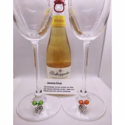 Sektringe Herz- Markierungsringe für Stielgläser, 6, 8, 12 Stück zur Auswahl