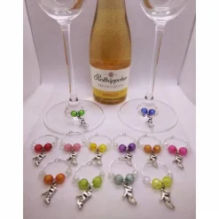 Sektringe Pumps  - Markierungsringe für Stielgläser, 6, 8, 12 Stück zur Auswahl