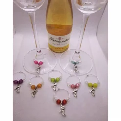 Sektringe "Pumps"- Markierungsringe für Stielgläser, 6, 8, 12 Stück zur Auswahl