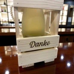 Sekttasche natur, Sektträger, Geschenk, Flaschenträger,