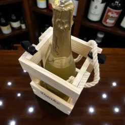 Sekttasche natur, Sektträger, Geschenk, Flaschenträger,