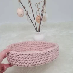 Süßer Häkelkorb, Osternest, Utensilo, Osterdeko, Bobbiny, graviert