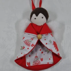 Süßer, kleine Schutzengel für Geldgeschenke, Gutscheine oder liebe Botschaften-rot/weß