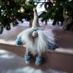 Süßer Wichtel gehäkelt aus 100% Baumwolle – Handarbeit Deko 17cm