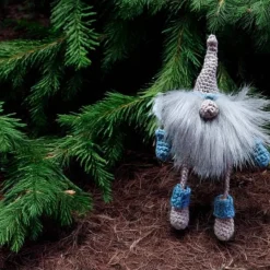 Süßer Wichtel gehäkelt aus 100% Baumwolle – Handarbeit Deko 17cm