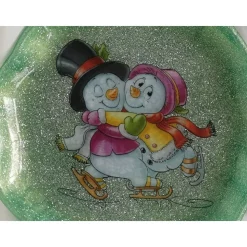 Servierteller Serviertablett Dekoteller Dekoration Weihnachten aus Resin Epoxidharz