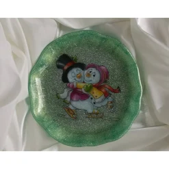 Servierteller Serviertablett Dekoteller Dekoration Weihnachten aus Resin Epoxidharz