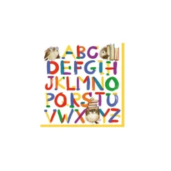 Serviette Einschulung Colourful Alphabet 20 Stück