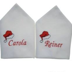 Servietten mit Name Stoffservietten personalisiert für Weihnachten