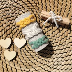 Serviettenbänder (4rer Set), Makramee, für Hochzeiten und andere Feierlichkeiten