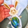 Serviettenring Ostern | Ostern Holz Deko | Tischdeko Ostern | Serviettenringe Ostern | Tischdeko Osterhase | Serviettenh