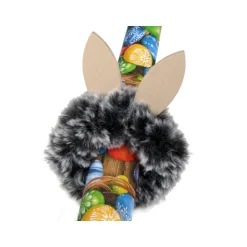 Serviettenringe Osterhasen 4er Set – Handgemachte Osterdeko aus Fellwolle und Holz