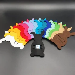 Set: 10 Hasen aus Filz mit Schlitzen für einen Geldschein / Schokoriegel