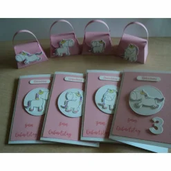 1set Einladungskarten zum Kindergeburtstag Party Motto Einhorn Unicorn Mädchen Einladungen Grußkarte Einladung