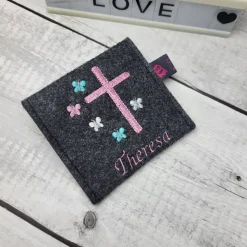 Set Gotteslobhülle Schmetterlinge mit Rosenkranztasche 3, Kommunion