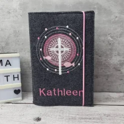 Set Gotteslobhülle strahlendes Kreuz mit Fische und Rosenkranztäschchen