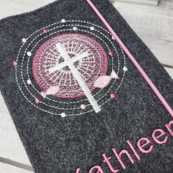 Set Gotteslobhülle strahlendes Kreuz mit Fische und Rosenkranztäschchen