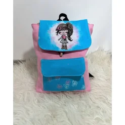 Set Kleid und passender Kindergarten Rucksack - mit oder ohne Namen - mit Wunschnamen Kinderrucksack - Tasche für Mädche