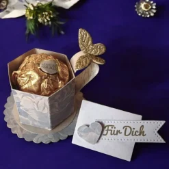 Set Mini Tasse mit Umschlag – Gastgeschenk, Deko, Geldgeschenk, Mitbringsel